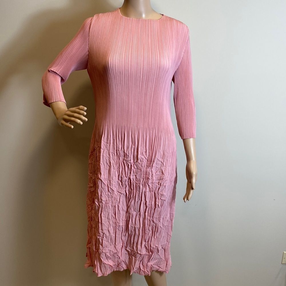 Veeca pink Cocktail Party gauze 3/4 sleeve dress size M